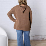 Rhea Hoodie Cardigans - Mocha FINAL SALE