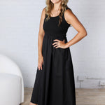 Rhiella Mix Media Tank Midi Dress