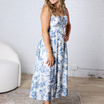 Rhiella Rose Print Corset Detail Midi Dress FINAL SALE