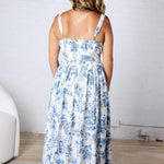 Rhiella Rose Print Corset Detail Midi Dress FINAL SALE