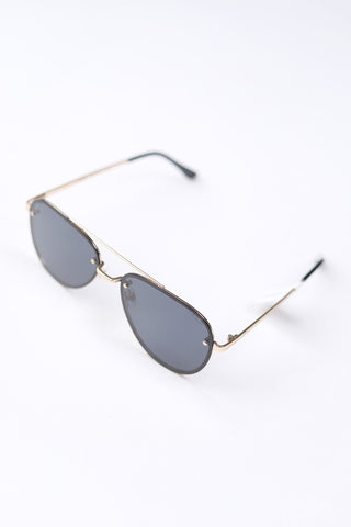 River Polarized Lens Sunglasses - Gold/Smoke