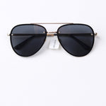 River Polarized Lens Sunglasses - Gold/Smoke