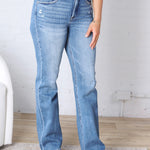 Romy Tummy Control Straight Jeans - Medium Wash