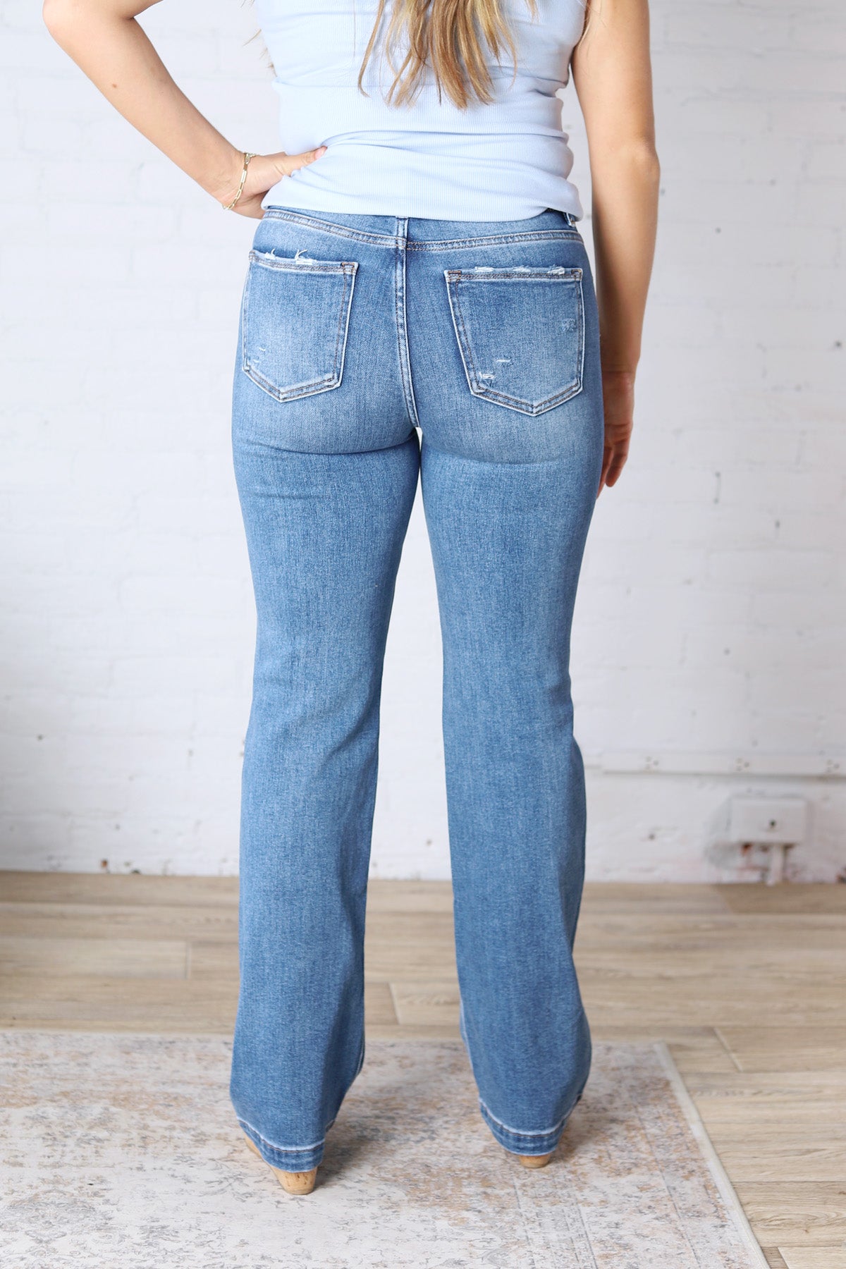Romy Tummy Control Straight Jeans - Medium Wash
