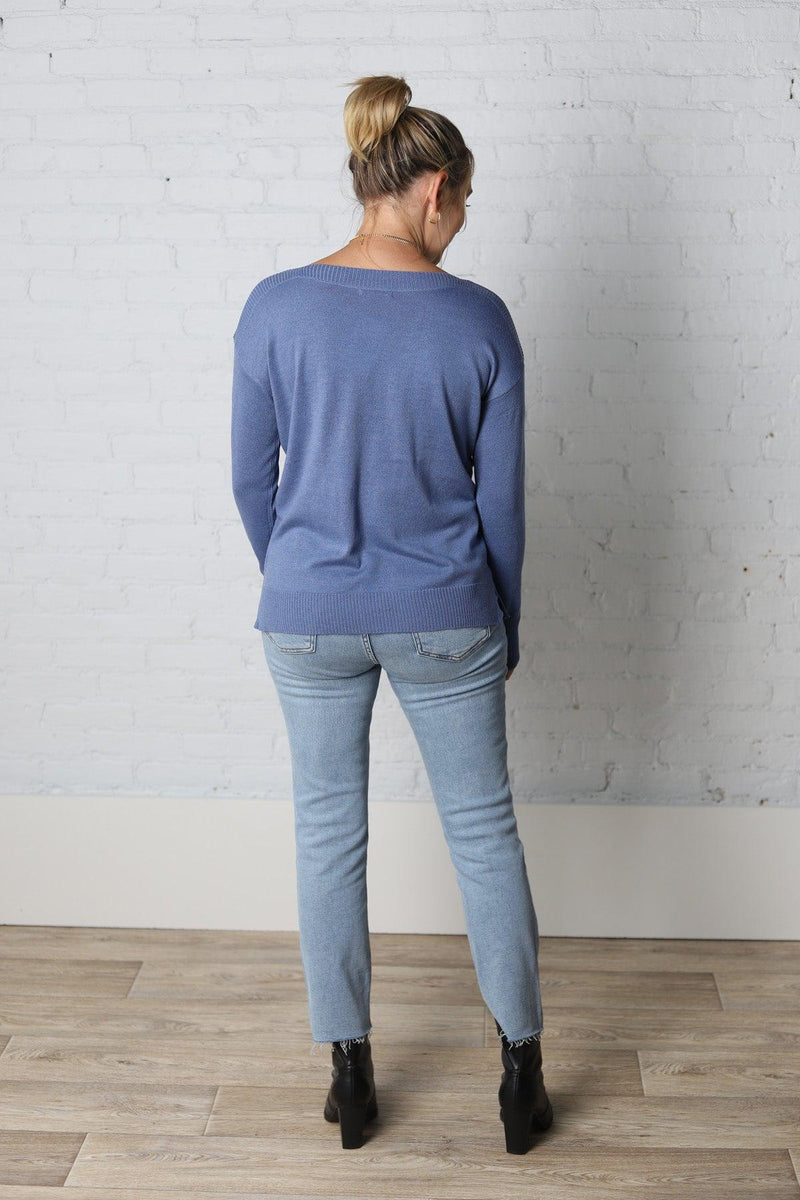 Rori Blue Pullover Sweater
