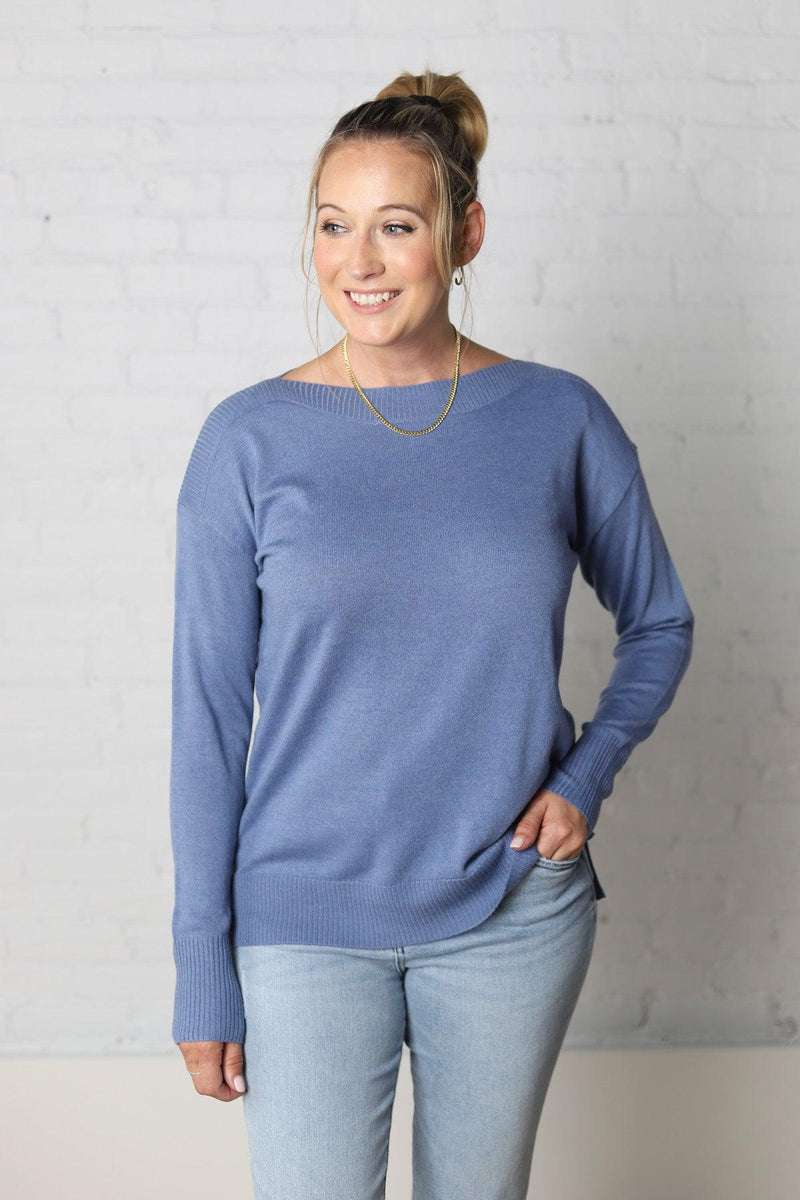 Rori Blue Pullover Sweater