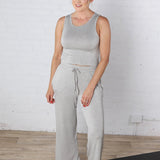 Rory Lounge Mid-Rise Pants - Grey