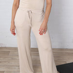 Rory Lounge Mid-Rise Pants - Natural