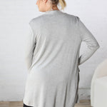 Rory Lounge Terry Cardigan - Heather Grey FINAL SALE