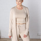 Rory Lounge Terry Cardigan - Natural