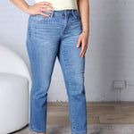 Rory Mid-Rise Straight Crop - Mica Denim