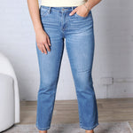Rory Mid-Rise Straight Crop - Mica Denim