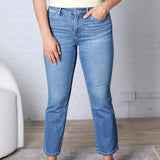 Rory Mid-Rise Straight Crop - Mica Denim