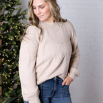 Rosyn Texture Detail Sweater - Oatmeal