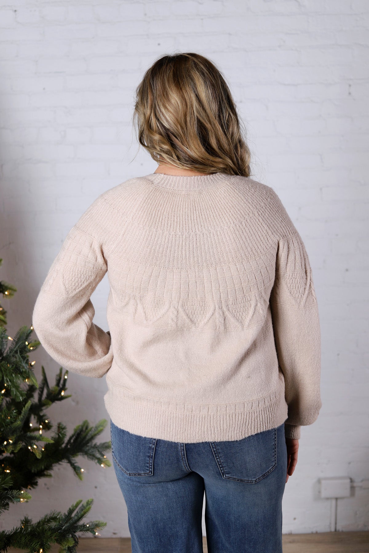 Rosyn Texture Detail Sweater - Oatmeal