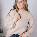 Rosyn Texture Detail Sweater - Oatmeal FINAL SALE