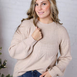 Rosyn Texture Detail Sweater - Oatmeal FINAL SALE