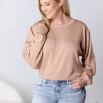 Rowyna Long Sleeve Sweatshirt - Dark Taupe