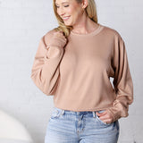 Rowyna Long Sleeve Sweatshirt - Dark Taupe