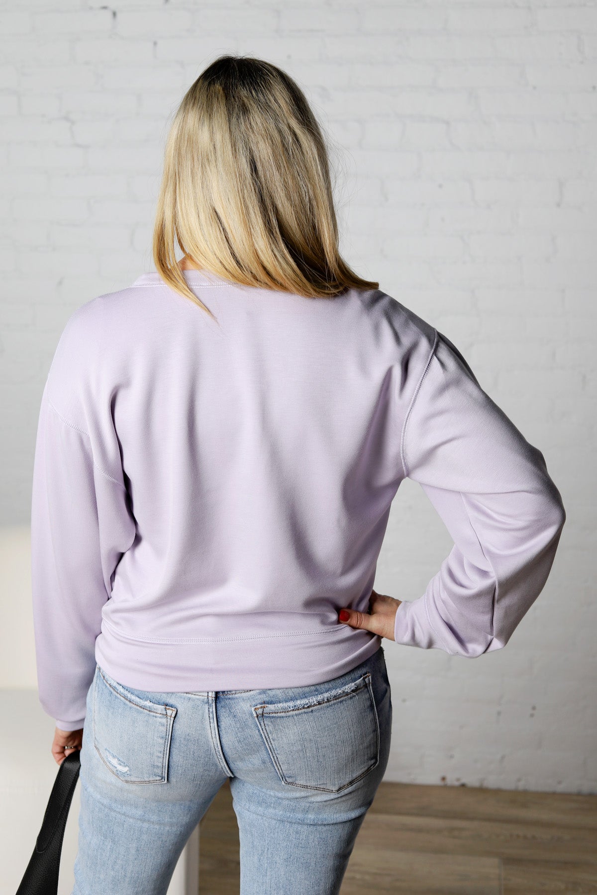 Rowyna Long Sleeve Sweatshirt - Lilac Gray