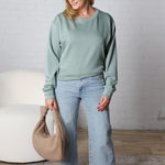 Rowyna Long Sleeve Sweatshirt - Sage Green