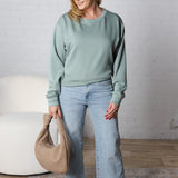 Rowyna Long Sleeve Sweatshirt - Sage Green