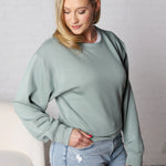 Rowyna Long Sleeve Sweatshirt - Sage Green