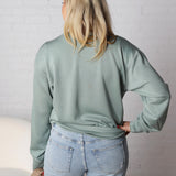 Rowyna Long Sleeve Sweatshirt - Sage Green