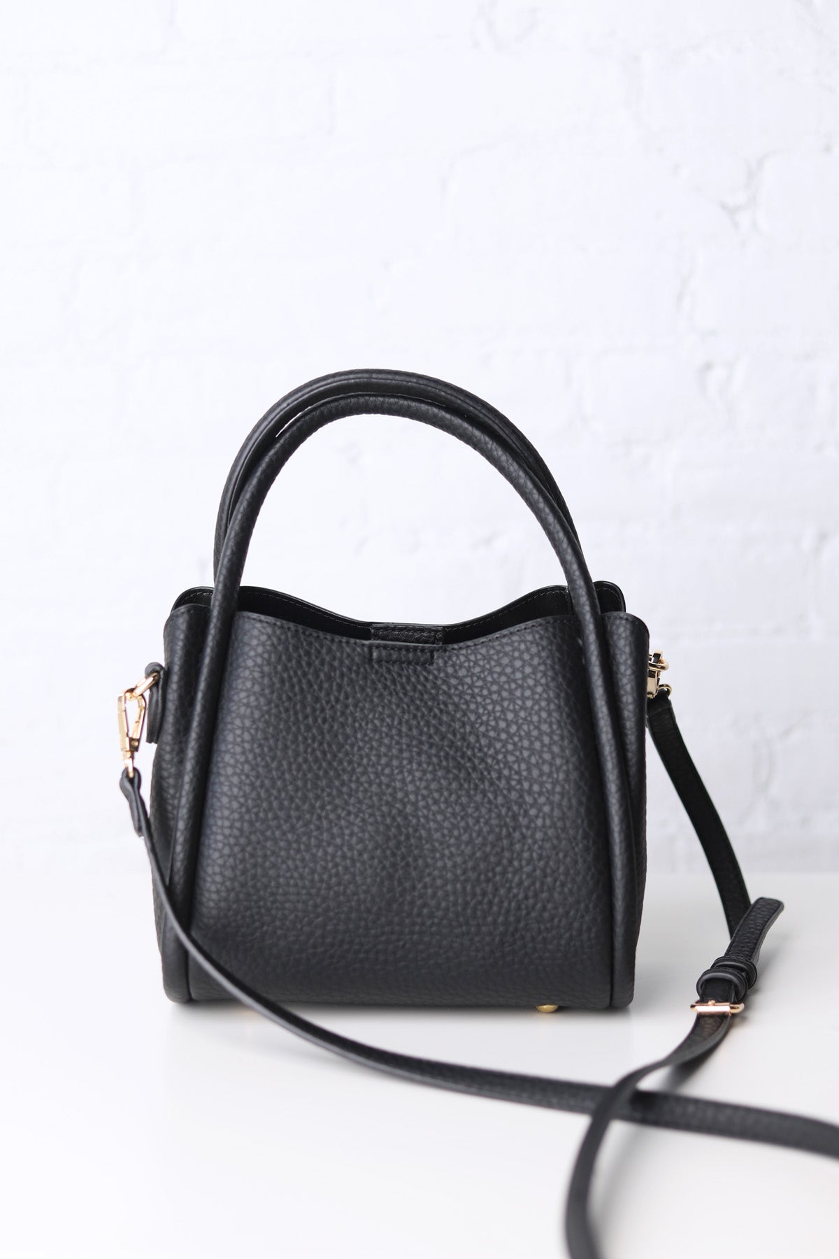 Ruby 3-Compartment Satchel w/ Dual Handles - Black