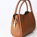 Ruby 3-Compartment Satchel w/ Dual Handles - Brown