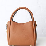 Ruby 3-Compartment Satchel w/ Dual Handles - Brown