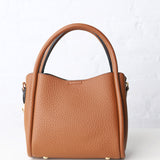 Ruby 3-Compartment Satchel w/ Dual Handles - Brown