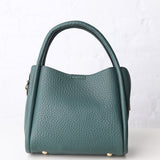 Ruby 3-Compartment Satchel w/ Dual Handles - Dark Forest Green