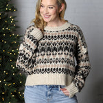 Rural Nordic Pattern Pullover Sweater