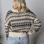 Rural Nordic Pattern Pullover Sweater