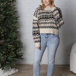 Rural Nordic Pattern Pullover Sweater