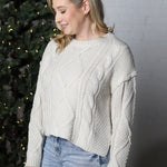 Ryla Cable Kinit Sweater - Bone