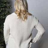 Ryla Cable Kinit Sweater - Bone