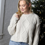 Ryla Cable Kinit Sweater - Bone