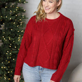 Ryla Cable Kinit Sweater - Red