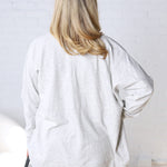 Sabine Soft Brushed Jersey Cardigan - Grey