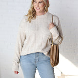 Sabrine Windowpane Pattern Sweater