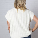 Sabyn Textured Boxy Sweater Top - Off White - FINAL SALE