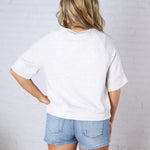 Sadie Crew Neck 3/4 Sleeve Raglan Top