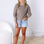 Sadie Slub Sweater - Grey