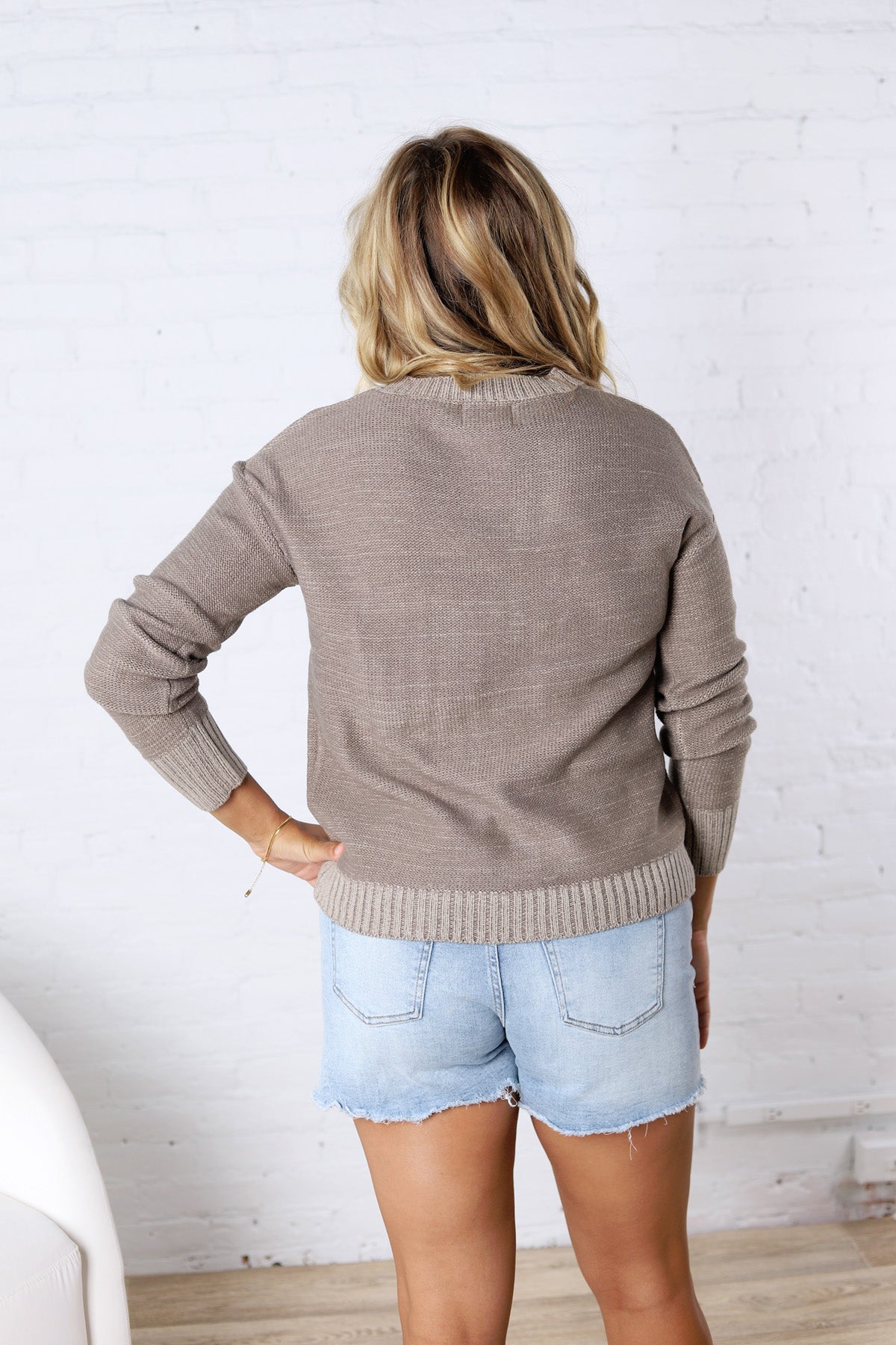 Sadie Slub Sweater - Grey