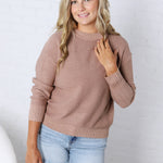 Sadie Slub Sweater - Rose