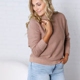 Sadie Slub Sweater - Rose