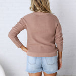 Sadie Slub Sweater - Rose