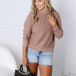 Sadie Slub Sweater - Rose